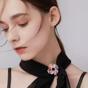 큐빅스카프링 브로치 겸용 스카프연출 스카프링 스카프코디 브로 스카프홀더