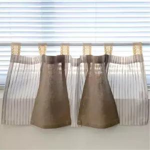 카페 창문 미니커텐 그릇장 장식커튼 차박 지하방 빌라 콤비피스