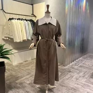 [대구백화점] [ab.f.z]이중 카라 백 플리츠 롱 원피스(AOA1HO02C)