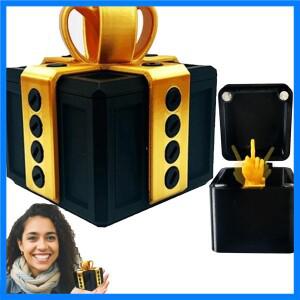 중지 손가락이 들어 있는 짜증나는 선물 나사가 들어있는 짜증나는 선물 상자 상자 속의 중지 손가락 정말