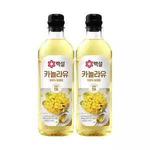 백설 카놀라유 900ml, 2개