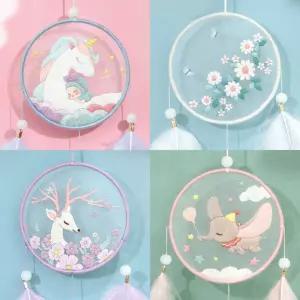 하루클래스 프랑스자수로 만드는 드림캐쳐 FRA-001 캐쳐 DIY쳐 쳐만들기 수예용품 쳐패키지 인테리어소품