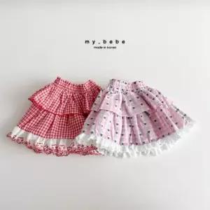 유아 여아 스커트 캉캉 치마 레이스 봄 여름 데일리 프릴 레드 핑크 2단레이스 마이베베