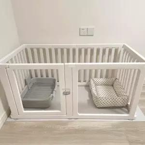 애견 투명 울타리 대형 강아지 단일 휀스 고양이 가림막