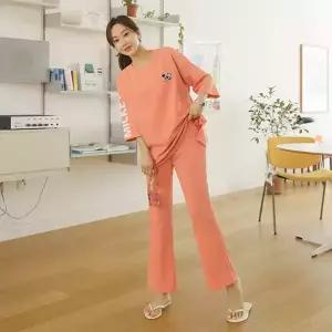 [핑크시슬리] SET/링클프리 미키 자수 트레이닝세트