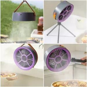 난로동력팬 FLYY-데스크탑 레인지 후드 분리형 주방 배기 팬 실내 바베큐 RV 주방용 3단 미니 추출기