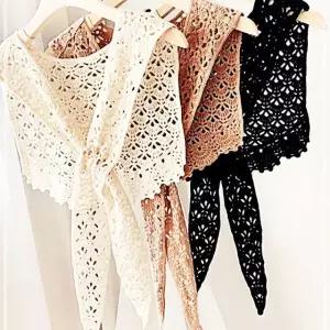 여성 펀칭니트 케이프 패션아이템 어깨 숄 숄가디건 니트숄가디건 가디건 2WFHM7EP05