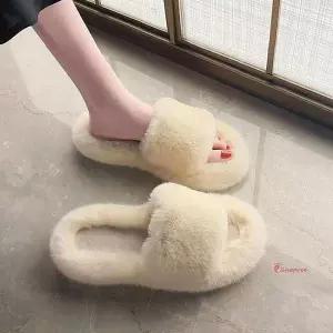 여성슬리퍼털신 밍크 털슬리퍼 빅사이즈가능 여자 털신발 방한화 단화퍼vwx452