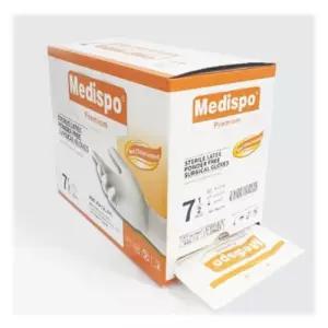 메디스포 멸균 라텍스 수술용장갑 의료용 파우더 프리 글러브 8.5 사이즈(대형) 1박스 50조