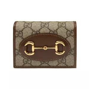 [구찌] 구찌 26SS GG 홀스빗 바이폴드 코인 반지갑 베이지 621887 92TCG 8563