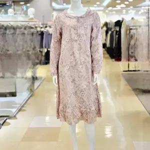 [비비안]70수 플라워나염 순면 핑크 긴팔원피스GW8883A