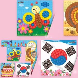 2WC 플레이콘 모자이크 5종 시리즈 2 유치원단체만들기 플레이콘세트 미술놀이키트