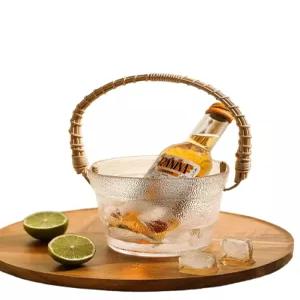 일식집 유리 아이스버킷 바스켓 사케 얼음통 샴페인