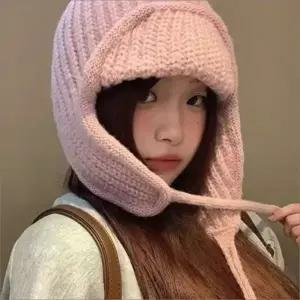 4color 군밤모자 니트 귀도리모자 하찌니트 귀마개 귀달이