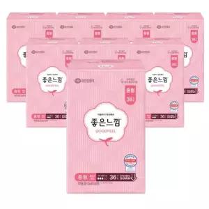 좋은느낌 오리지널 울트라슬림 생리대 중형 36개 x 8팩