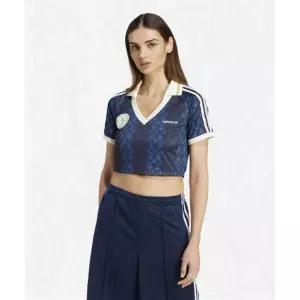 ADIDAS 레트로 스포츠 크리켓 인스파이어드 크롭 저지 - 네이비 KA4379 2532439