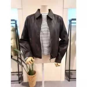 [대구백화점][기타]집업 가죽 자켓 브라운(KNLTQ204BR)
