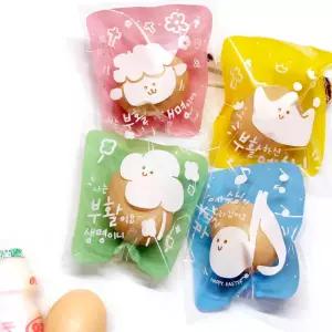 부활절 달걀 1구 접착비닐 (100개, 4종set)_BF