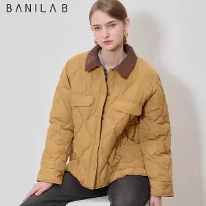 [(BANILAB)]  코듀로이 배색 다운점퍼  (택가격: 179000원)