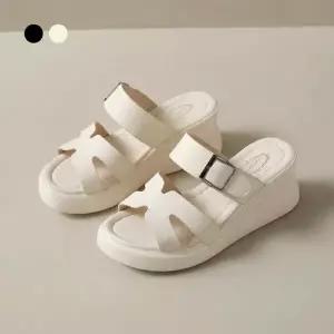 페조 여성 통굽 웨지 버클 슬리퍼 샌들 PZSL-LUX-6520