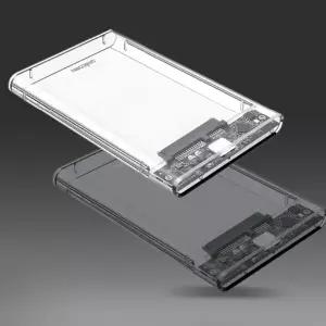 2.5인치 하드 케이스 하드디스크 데이터 보관함 외장 하드 케이스 투명 노트북