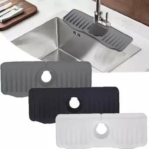 주방 세면대 수전 실리콘 패드 물받이 배수 보호 매트 싱크대 흡수 방수 깔개