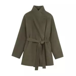 시슬리 Online Exclusive 아미고 하이넥 벨티드 미디 코트_SACTE6561DK 262493