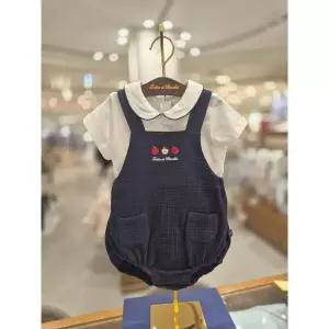 [쇼콜라](강남점)(백일 돌아기 선물) 로랑멜빵슈트세트 (TTPMBO074N)