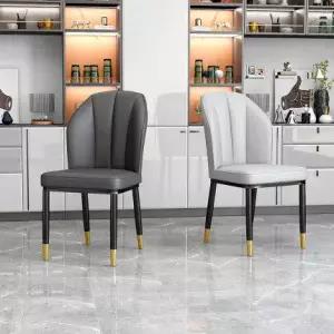 모던 식탁의자 북유럽 호텔 스타일 철제 가죽 의자 등받이 카페