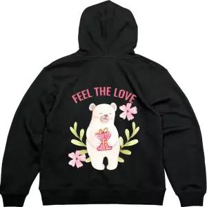 후드집업 FEEL THE LOVE 곰사랑 전사이즈 뒷면 프린트티셔츠