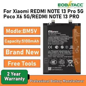 2026년 EOBATACC 100  배터리 BM5V 레드미 노트 13 프로/포코 X6 5G/레드미 프로 5G + 도구