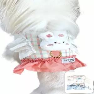 강아지 여름 넥카라 애완견 벨트 입 마개 안전 조끼 리드 줄 보호 장비 소형견 대형견