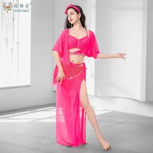 벨리댄스 의상 세트 여성호환용  AB 스톤 장식 공연 성인 샤아비 발라디 사이디 로브 그룹 민속