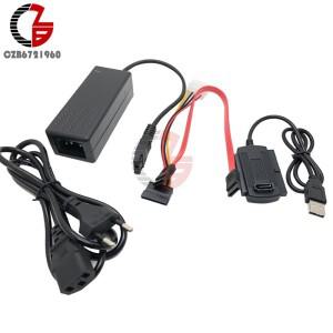 SATA IDE 드라이브-USB 2.0 어댑터 변환기 케이블 커넥터 하드 드라이브 디스크 HDD 2.5 AC 전원 포함 3.5
