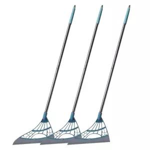 매직 실리콘빗자루 실리콘 반려동물 털 머리카락 청소 욕실 물기제거 방비 고무비 블루 E709