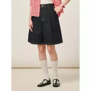 [빈폴레이디스] 생지 데님 쇼트 팬츠  네이비 (BF5325C02R)