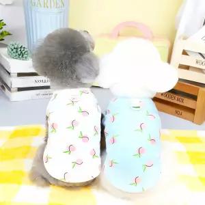 피치 쿨링 하네스 나시 강아지옷 애완 복 목줄 카라 블라우스 유니폼 액세서리 의류 보조