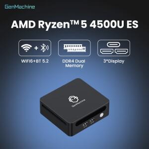 게이밍 컴퓨터 GenMachine 미니 PC AMD Ryzen5 4500U ES 6코어 6스레드 2.30GHz~4.00GHz TDP 15W 윈도우 11