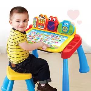 [브이텍] 3in1 테이블 놀이용책상 유아보드판 과일놀이 장난감테이블 유아책상