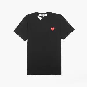 [꼼데가르송] 레드하트 와펜 반팔 티셔츠 블랙 AX T108 051 1 151644522