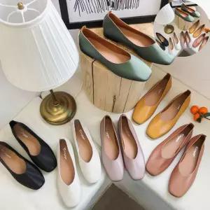 여성화 사각코 플랫슈즈 단화 낮은굽 구두 기본 데일리슈즈