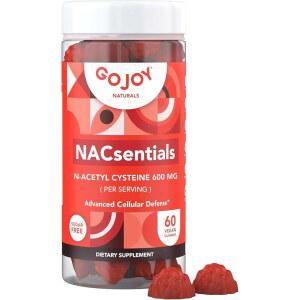 비타민 C, ALA, 케르세틴, 아스타잔틴이 함유된 GOJOY 7-in-1 무설탕 NAC 구미 u2013 센텐셜 600mg N-아세틸 시스테인. 및 간 지원 케토 친화적 60