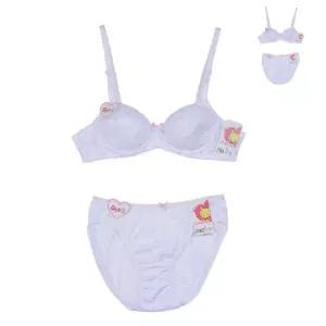 주니어브라팬티 작은 패턴 주니어 3단계 풀컵 브라팬티세트 0589nv