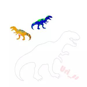 키즈맘아트 미술놀이 모양종이 초대형 티라노 사우루스 키즈맘아트미술놀이