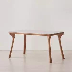 [클리어런스]포우든 양면 통세라믹 4인용 애쉬 원목 식탁 테이블