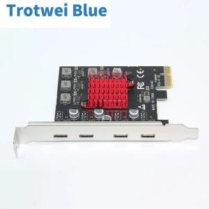 PCIE USB 3.1 GEN2 C타입 확장 카드 윈도우 10/8 용 익스프레스 3.0 1X to 커넥터 10Gbps