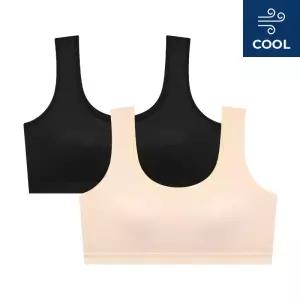 수아팜 [정상가 45800원] 주니어 3단계 쿨 메쉬 스포츠브라 2매 세트_스킨