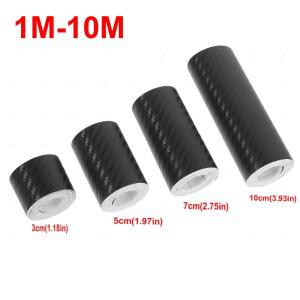 1m-10m 자동차 도어 엣지 가드 실 프로텍터 블랙 방수 3D 카본 파이버 충돌 방지 필름 스크래치 커버 스트
