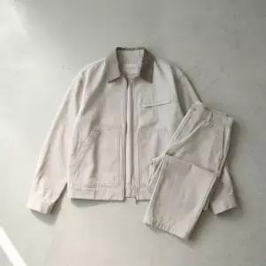 MINDBRIDGE SET코듀로이 카라배색 워크 점퍼 셋업 라이트베이지