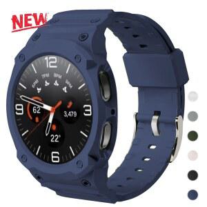 삼성 갤럭시 워치 8 40mm 44mm용 실리콘 스트랩 케이스 밴드 손목 커버 TPU 팔찌 일체형 보호